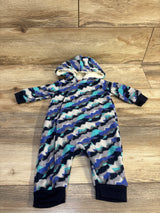 Eddie Bauer Fleece Hooded Coverall Blue Camo sz 0-3m