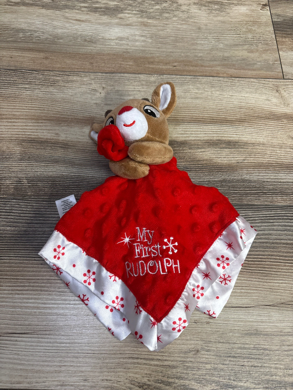 NEW My First Rudolph Security Blanket Rattle