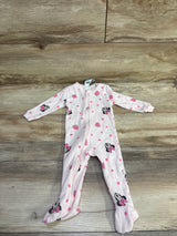 Disney Baby Minnie Mouse Ribbed Sleeper Pink sz 3-6m