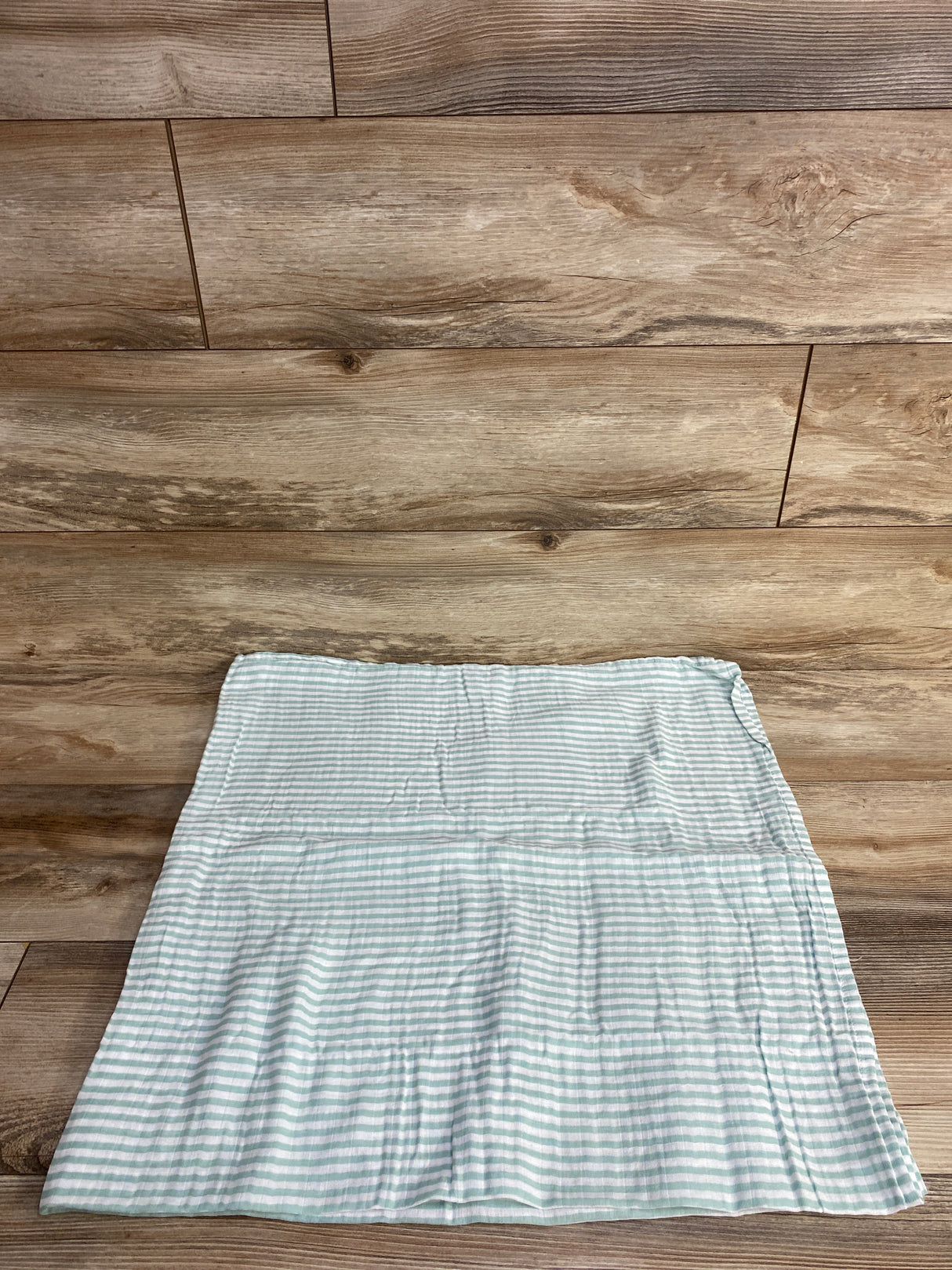 Cloud Island Muslin Swaddle Blanket Seafoam Stripes