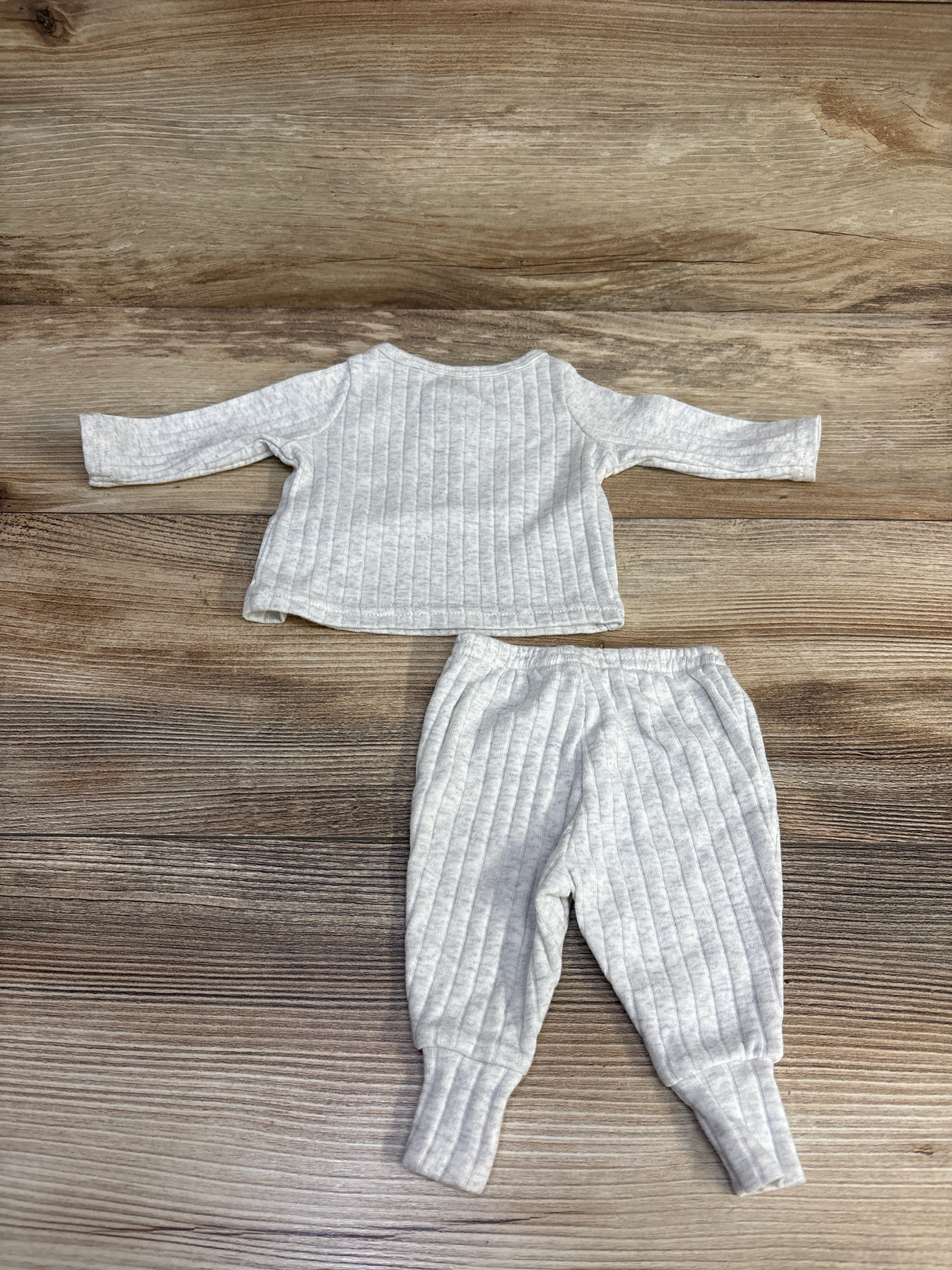 Child Of Mine 2pc Ribbed Pocket Shirt & Pants Set Grey sz Preemie