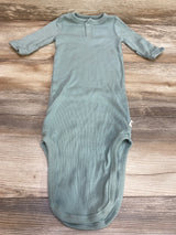 Easy-Peasy Ribbed Knot Gown Green sz 0-3m