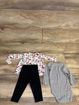 NEW Just One You 3pc Floral Dress White sz 12m