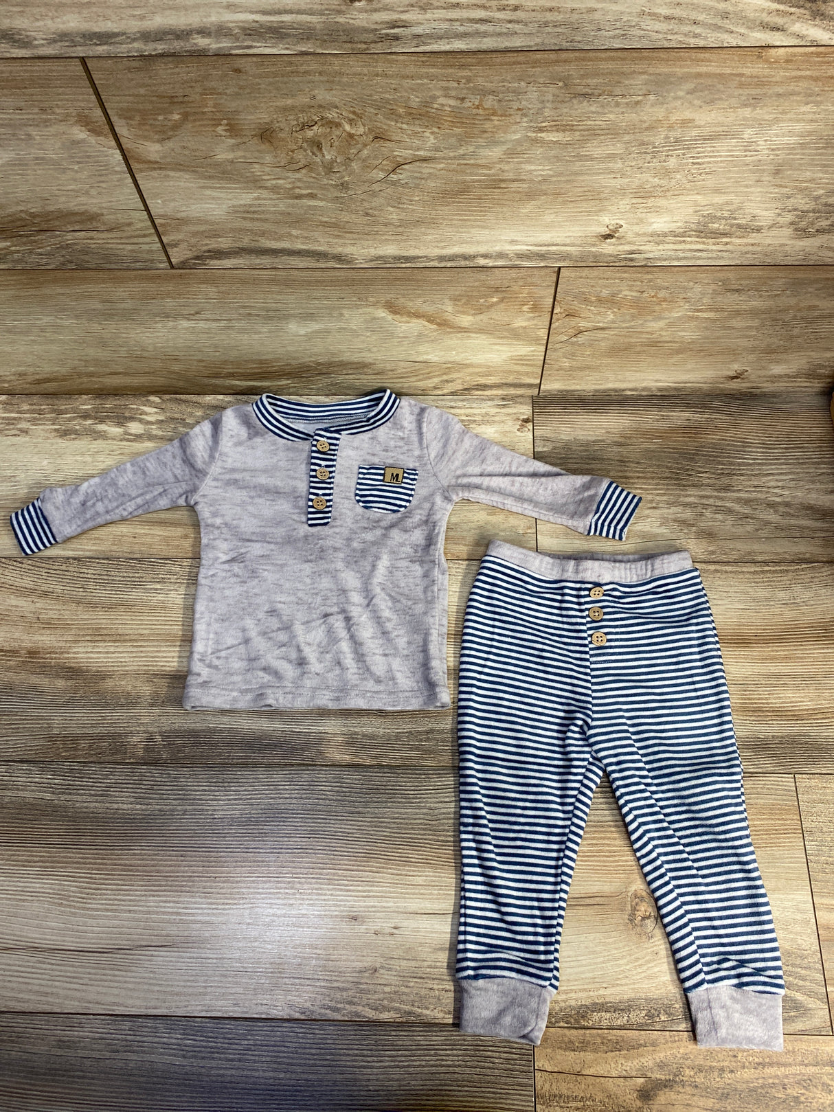 Mario Lopez 2pc Sleep Set Grey sz 18m