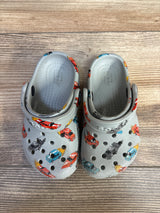 Crocs Classic Clogs Racecar Print, Grey sz 7c
