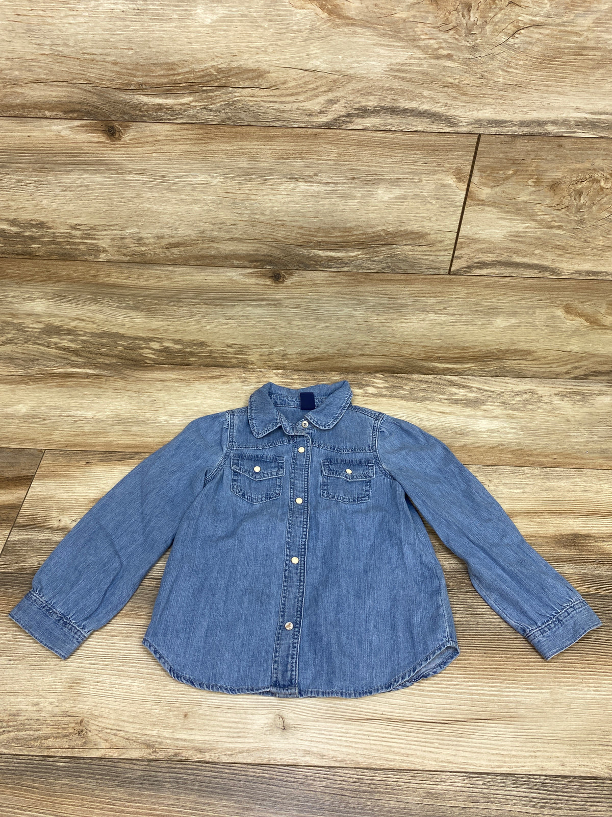 Baby Gap Denim Button Up Shirt Blue sz 5T
