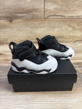 Air Jordan 6 Rings TD 'Black White Red' Sneakers sz 4c