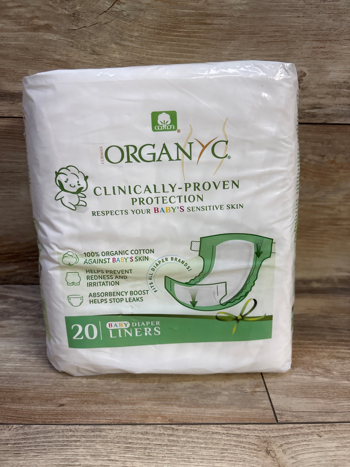 NEW Organyc 20ct Baby Diaper Liners
