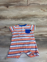 Lee Striped Henley Shortie Romper Orange sz 6-9m