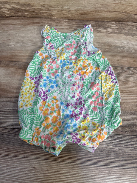 Little Me Floral Ruffle Romper White sz 6m - Me n Mommy To Be