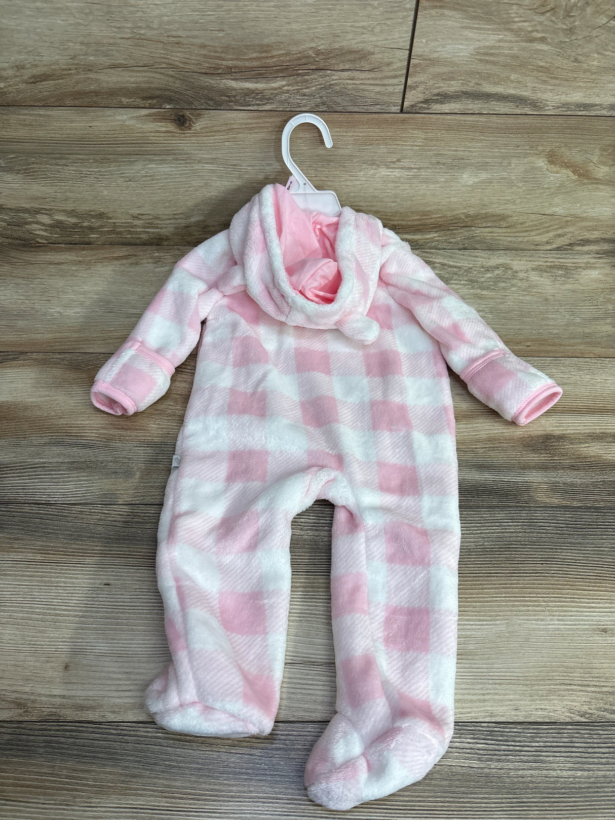 NEW Little Joy Plush Hooded Bunting Pink sz 6-9m