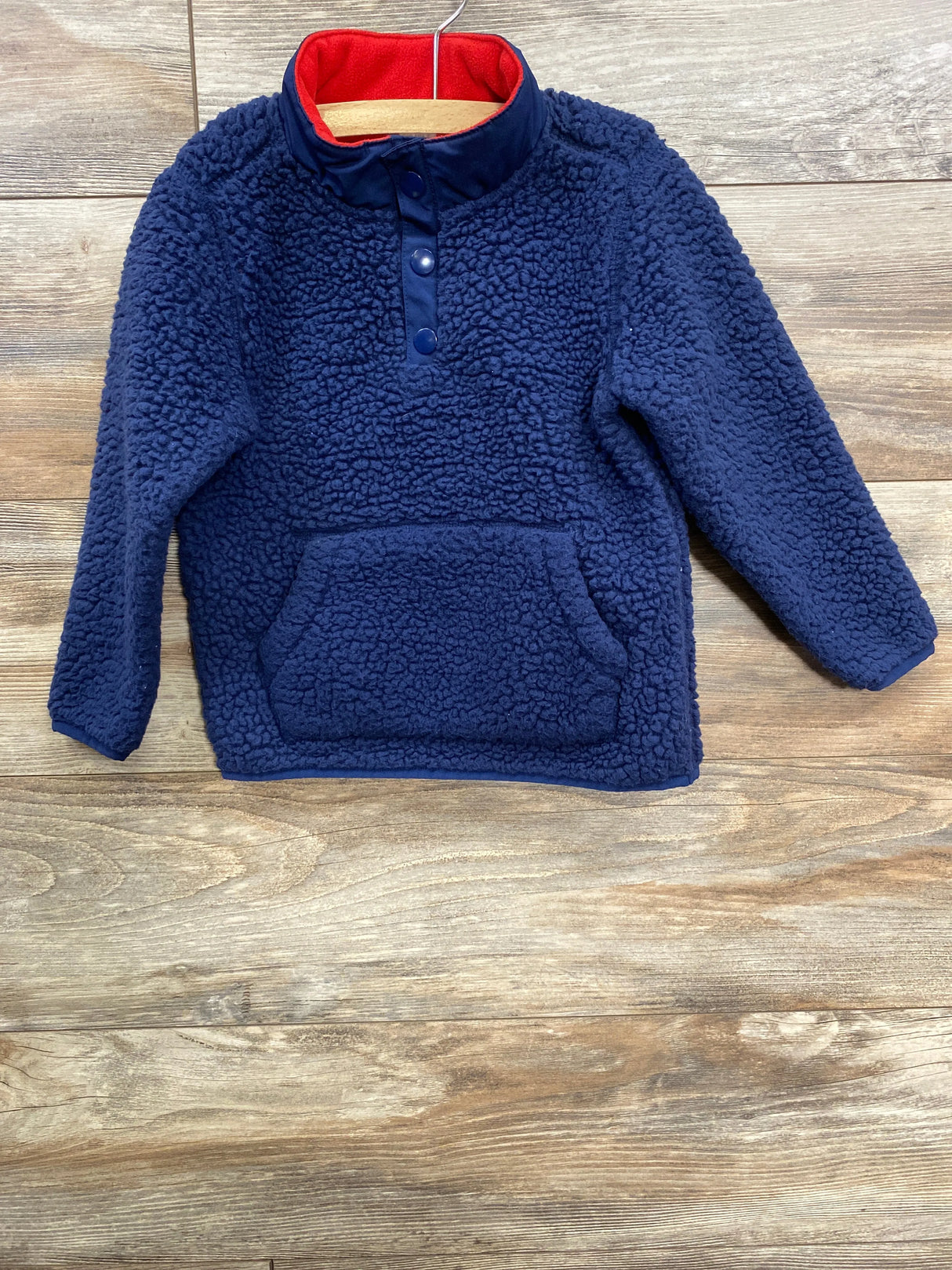 Carter's Sherpa Pullover Sweatshirt Navy sz 4T