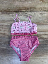 Hello Kitty 2pc Swimsuit Set Pink sz 2T