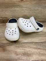 Crocs Toddler Classic Lined Clogs White Sz 9c