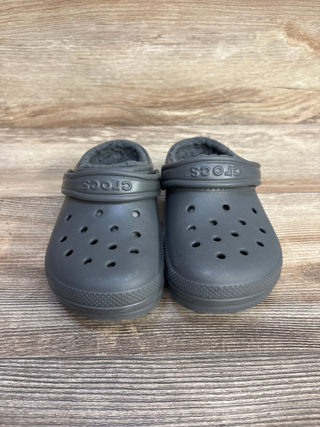 Crocs Classic Lined Clogs Grey sz 2Y