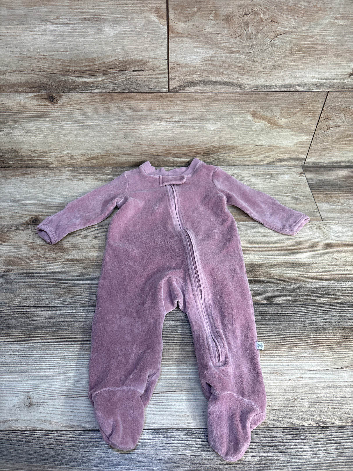 Honest Baby Velvet Sleeper Mauve sz 3-6m