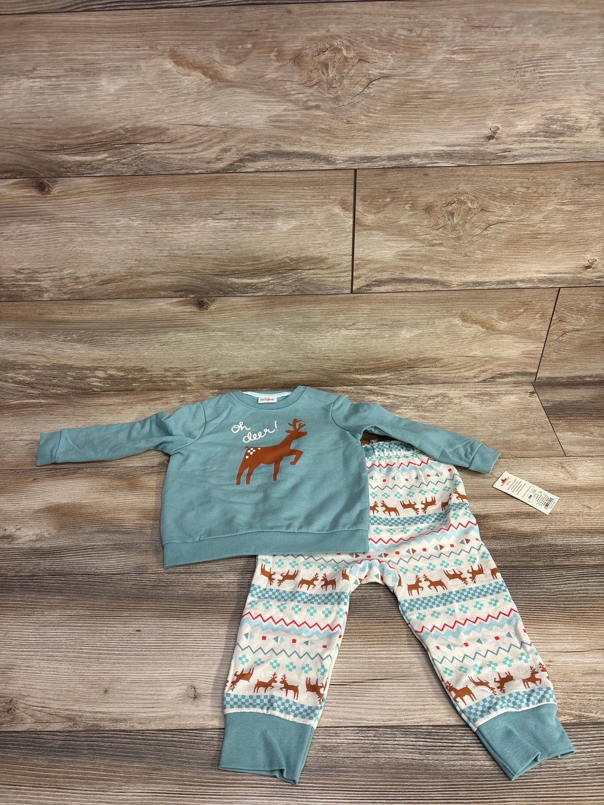 NEW Cat & Jack 2pc Oh Deer! Sweatshirt & Pants sz 18m