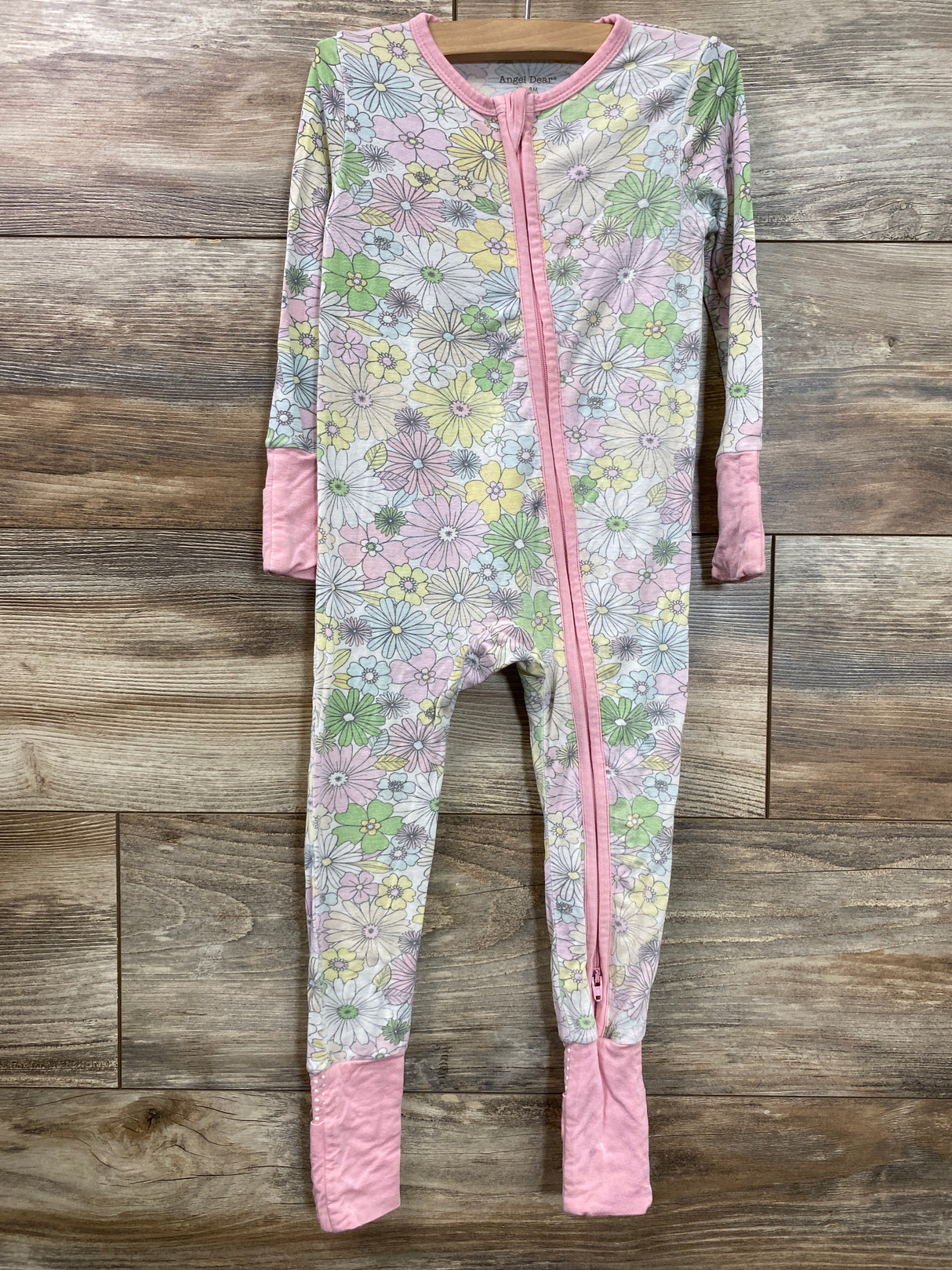 Angel Dear Floral Sleeper White sz 12-18m