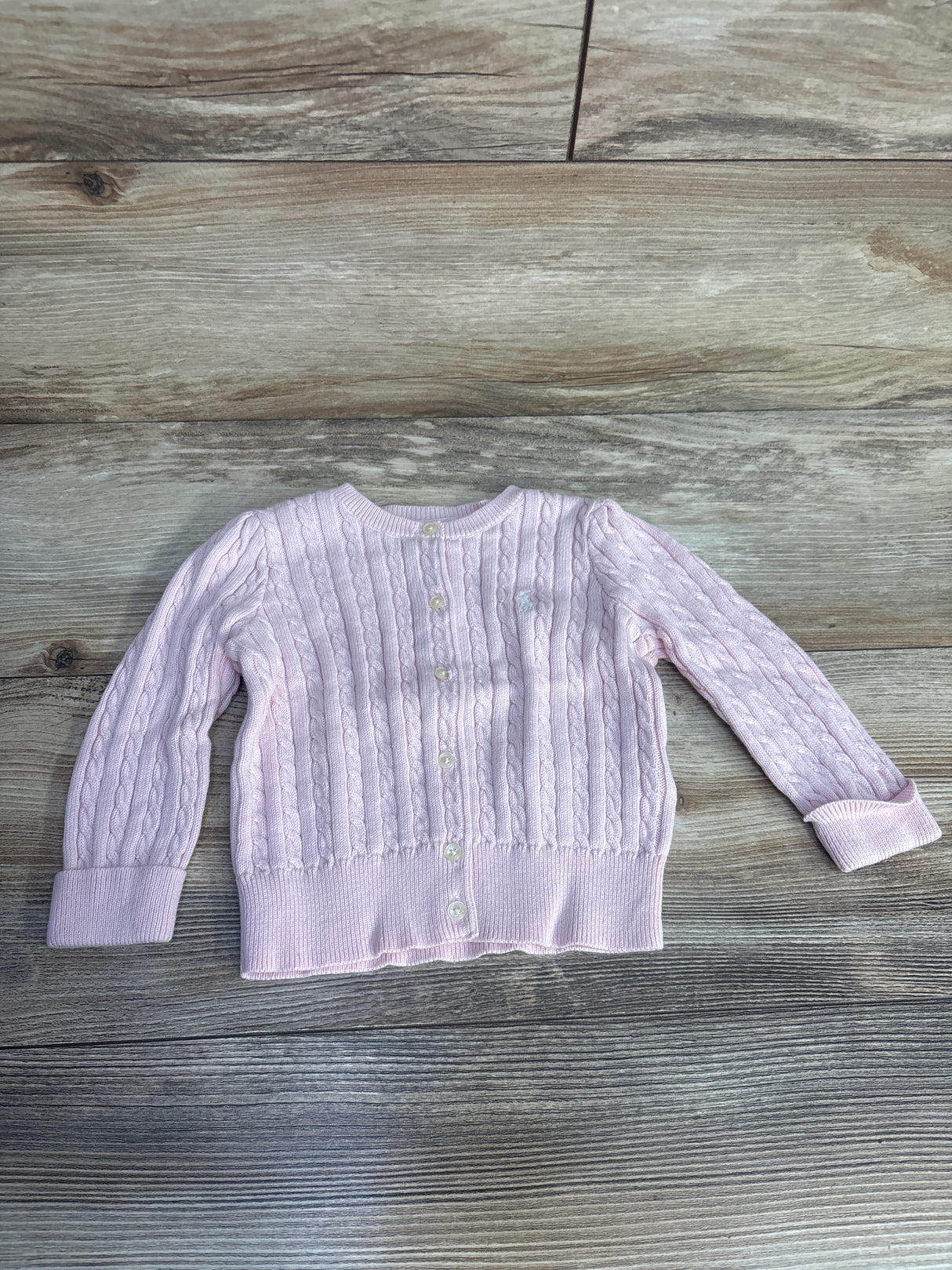 Ralph Lauren Cable Knit Cardigan Pink sz 12m