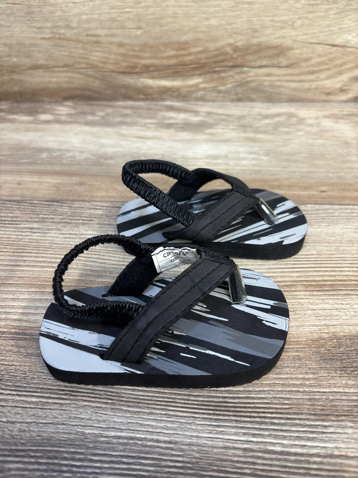 Carter's Clark Flip Flops Black sz 1/2c