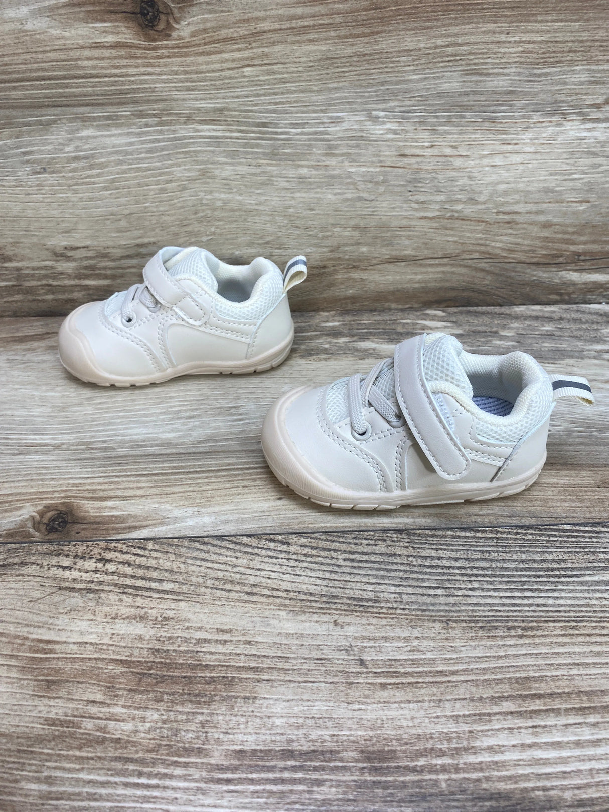 Toddler Hook And Loop Athletic Shoes Ivory Sz 3c