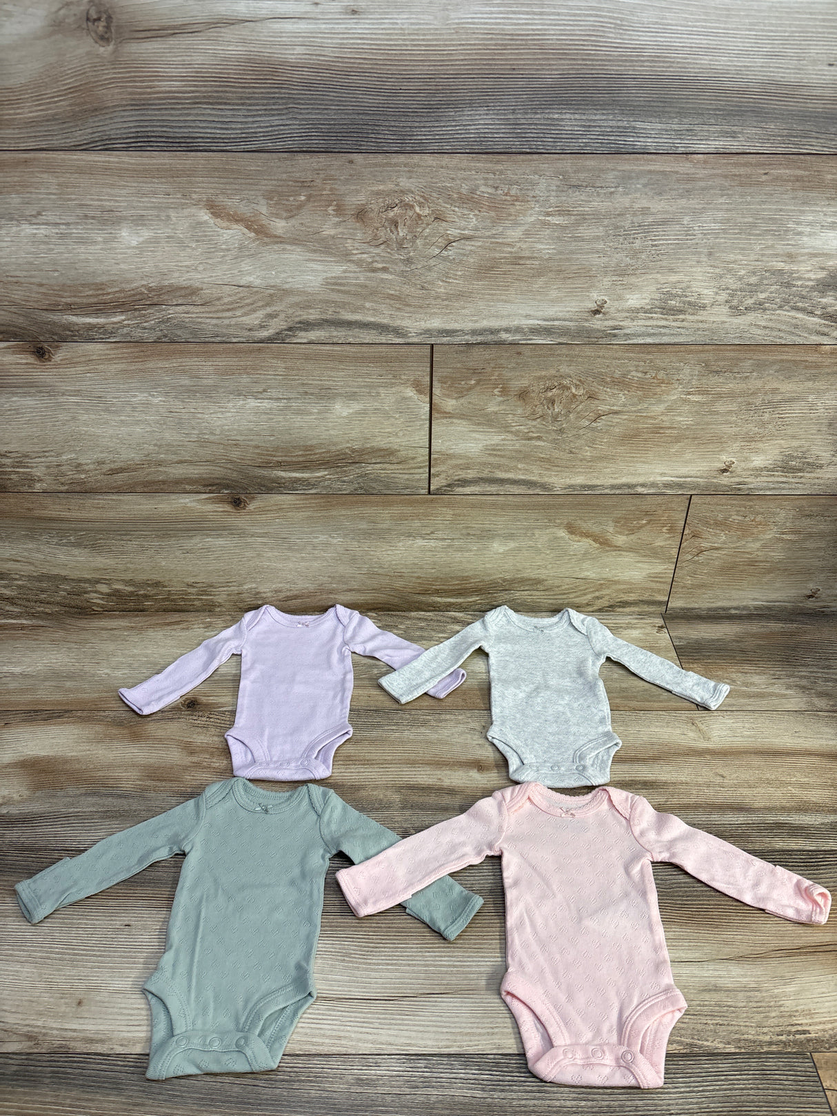 Carter's 4pk Heart Print Bodysuit Set Pink sz Preemie