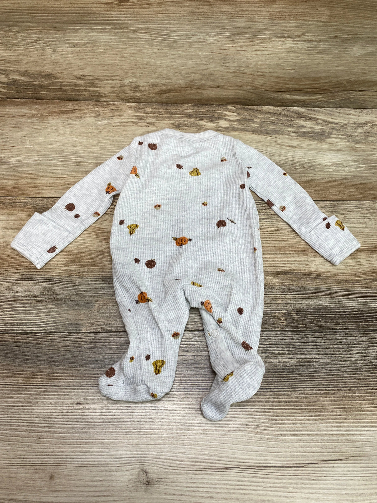 Carter's Thermal Pumpkin Print Sleeper Grey sz Newborn