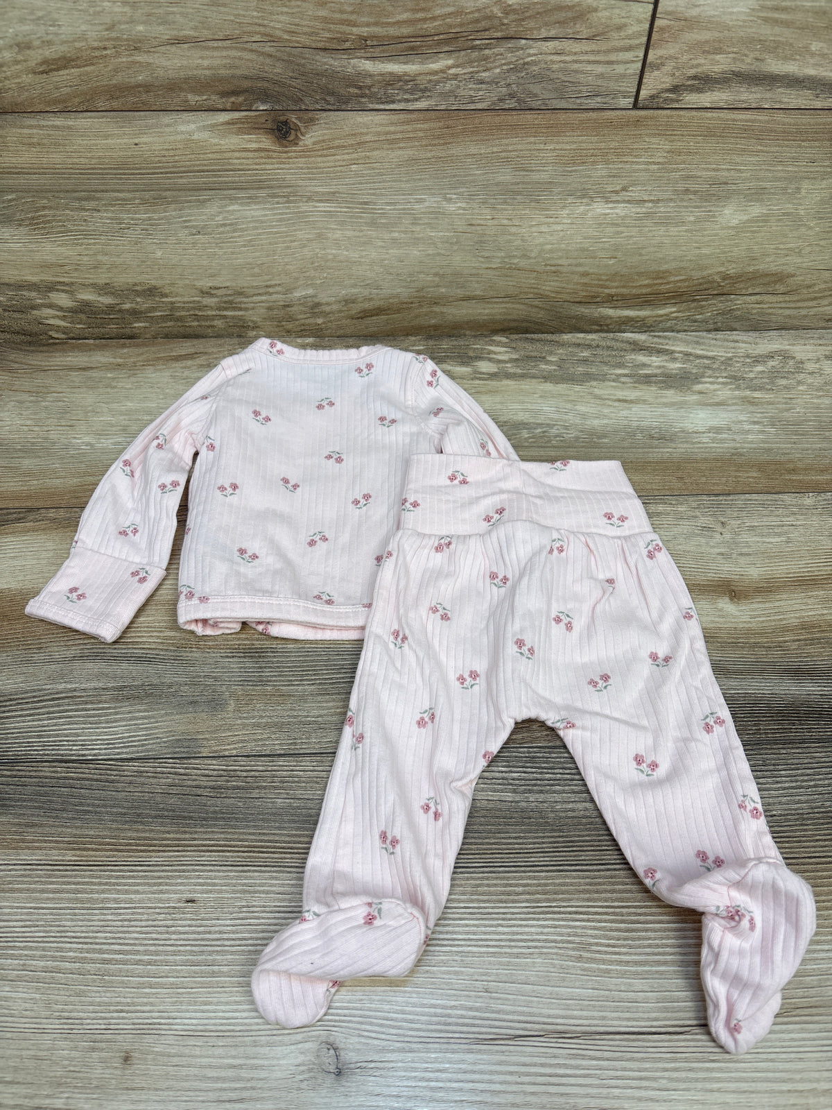 Just One You 2pc Kimono Shirt & Footed Pants Pink sz 3m