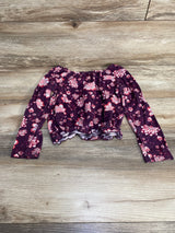 Children's Place Floral Shirt Purple sz 5/6