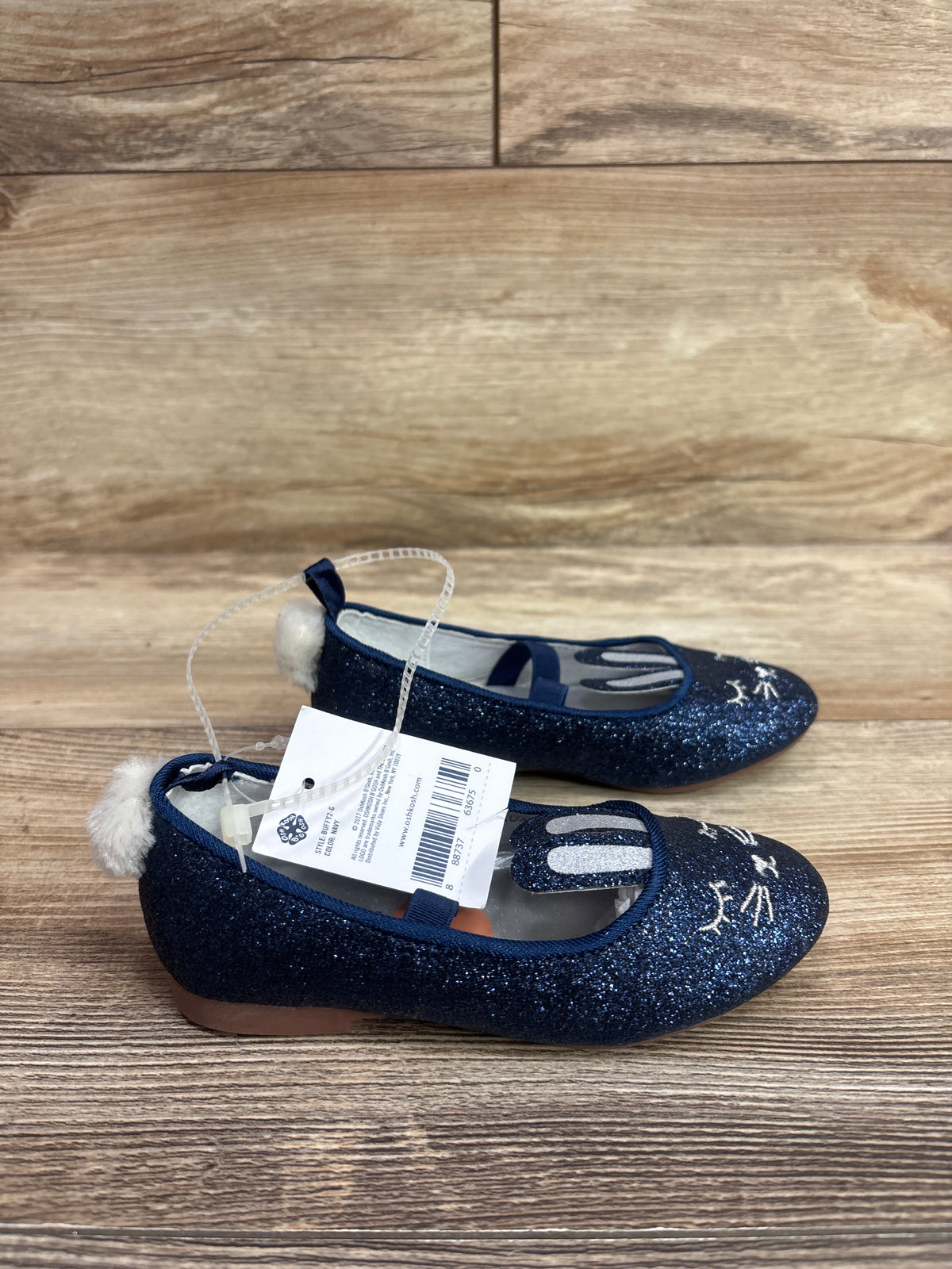 NEW Oshkosh Buffy Glitter Flats Navy sz 7c