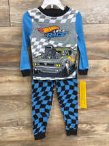NEW Hot Wheels 2pc Pajama Set Blue sz 3T