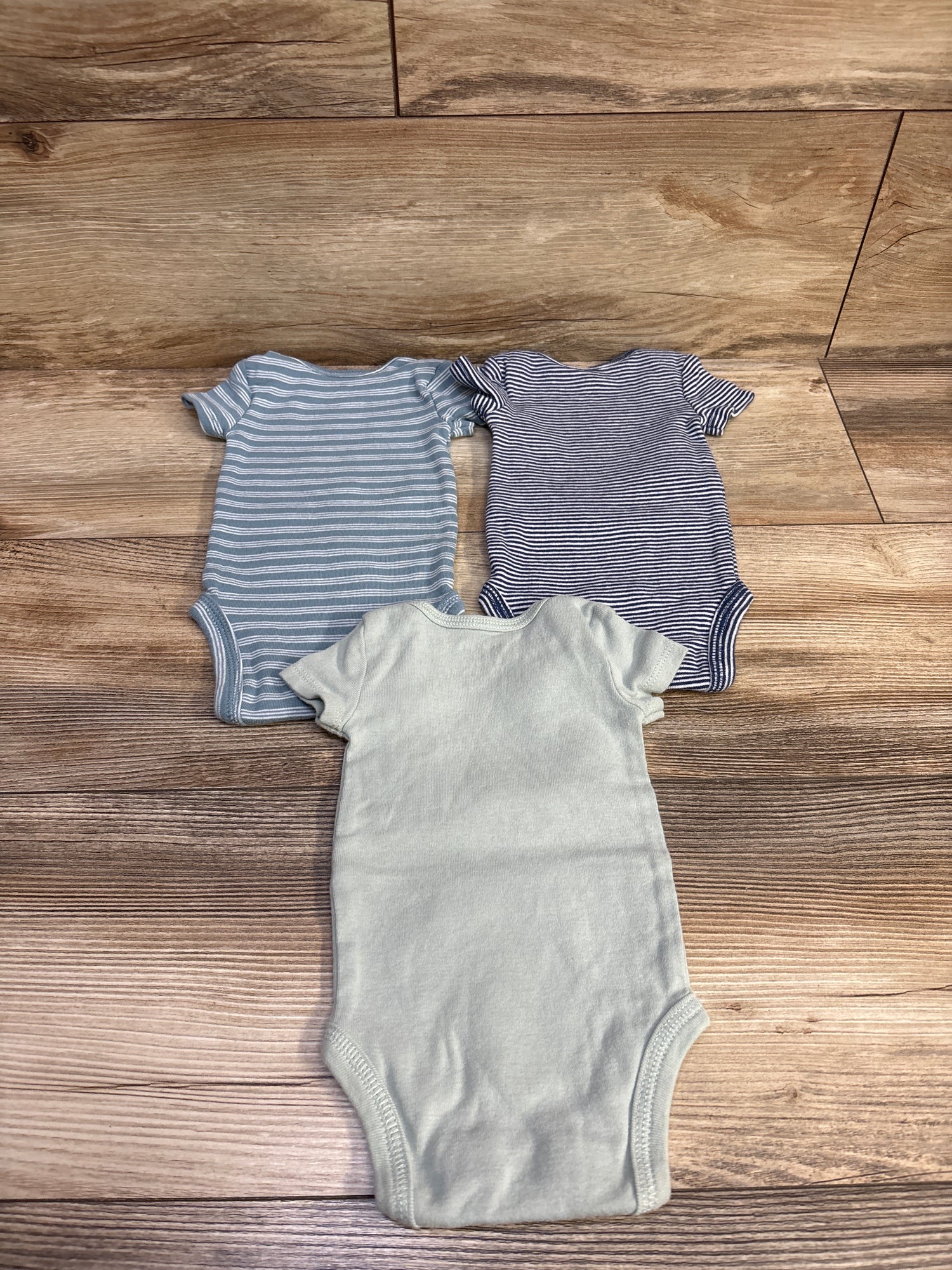 Just One You 3pk Bodysuits Blue sz Newborn
