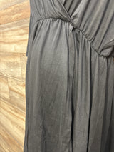 Ekouaer Maternity Dress Nursing Nightgown Black sz XXXL