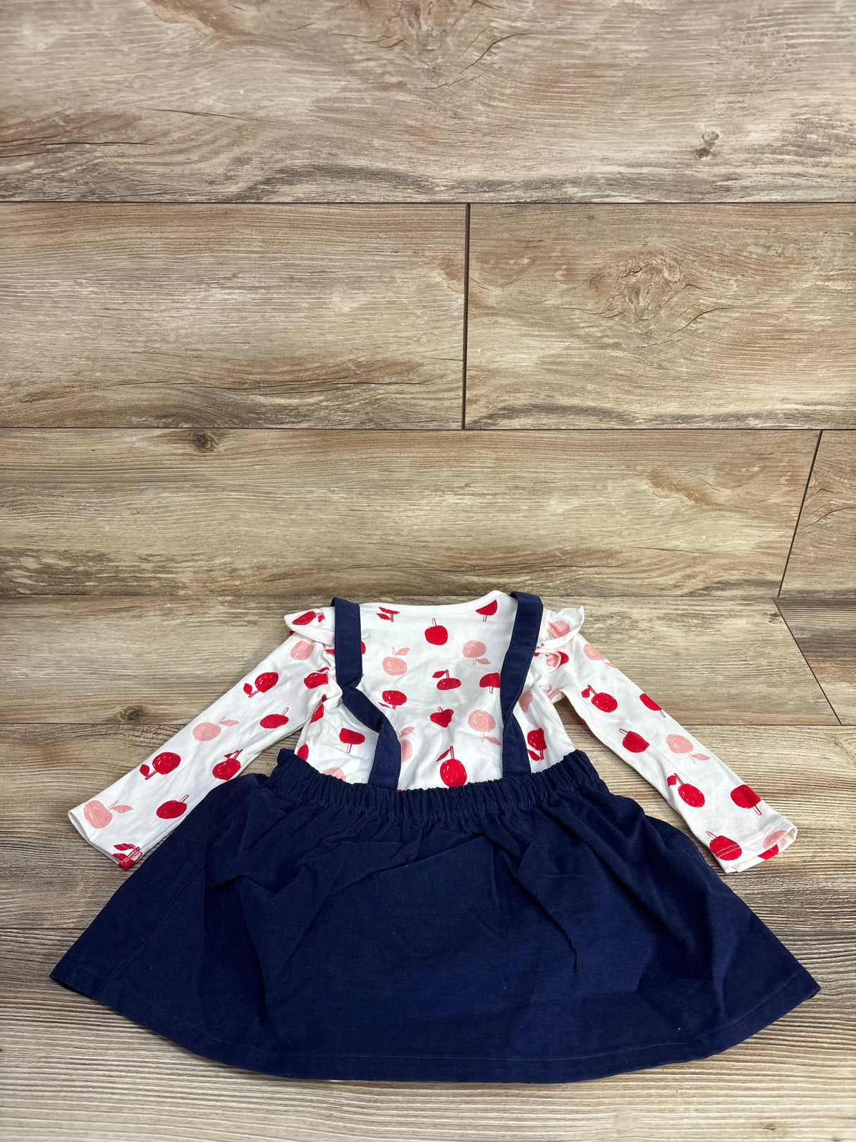 Cat & Jack 2pc Set Corduroy Skirtall & Long Sleeve Bodysuit White sz 18m