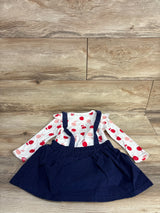 Cat & Jack 2pc Set Corduroy Skirtall & Long Sleeve Bodysuit White sz 18m
