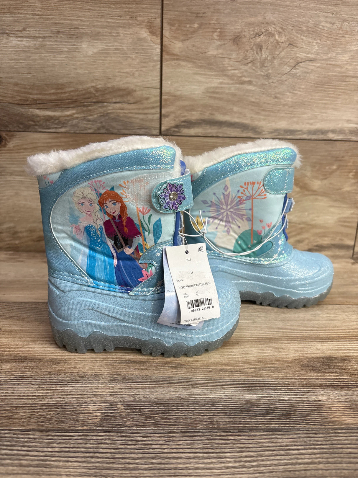NEW Toddler Girls' Frozen Light-Up Winter Snow Boots sz 8c