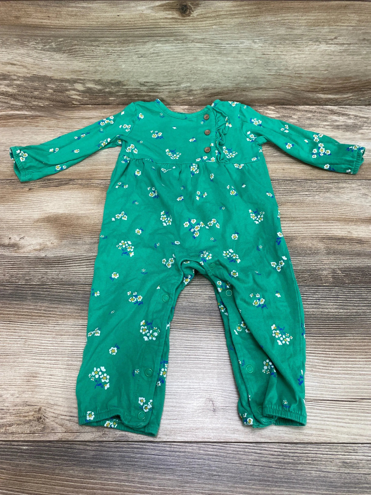 Carter's Floral Coverall Green sz 12m