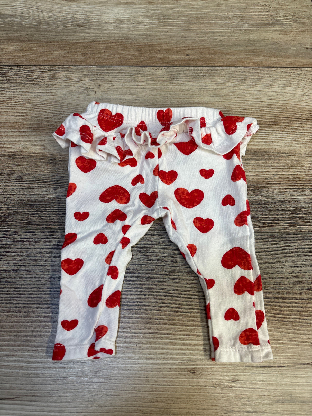 Koala Baby Ruffled Heart Print Leggings White