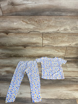 Just One You 2pc Floral Pajama Set White sz 4T