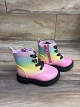 Cat & Jack Amaya Combat Boots Rainbow Pink sz 5c