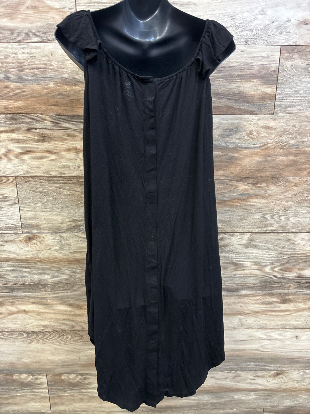 Kindred Bravely Ruffle Strap Labor & Delivery Gown Black sz Medium/Large