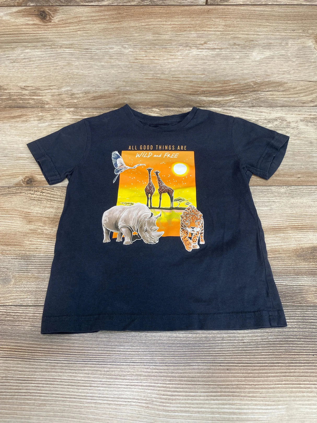 Mayoral Wild and Free Graphic Shirt Black sz 4T