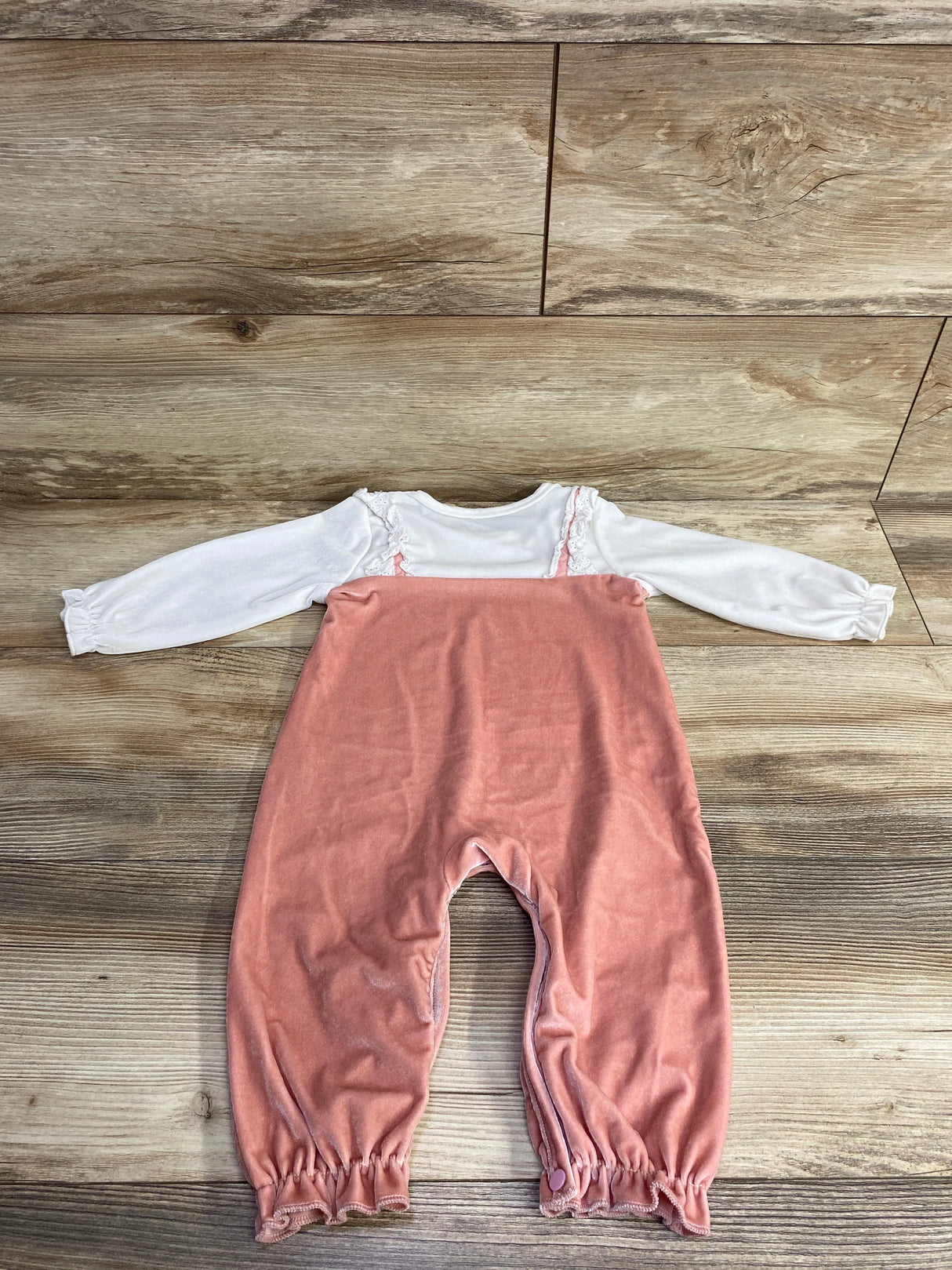 Velvet Bow Coverall White sz 12m