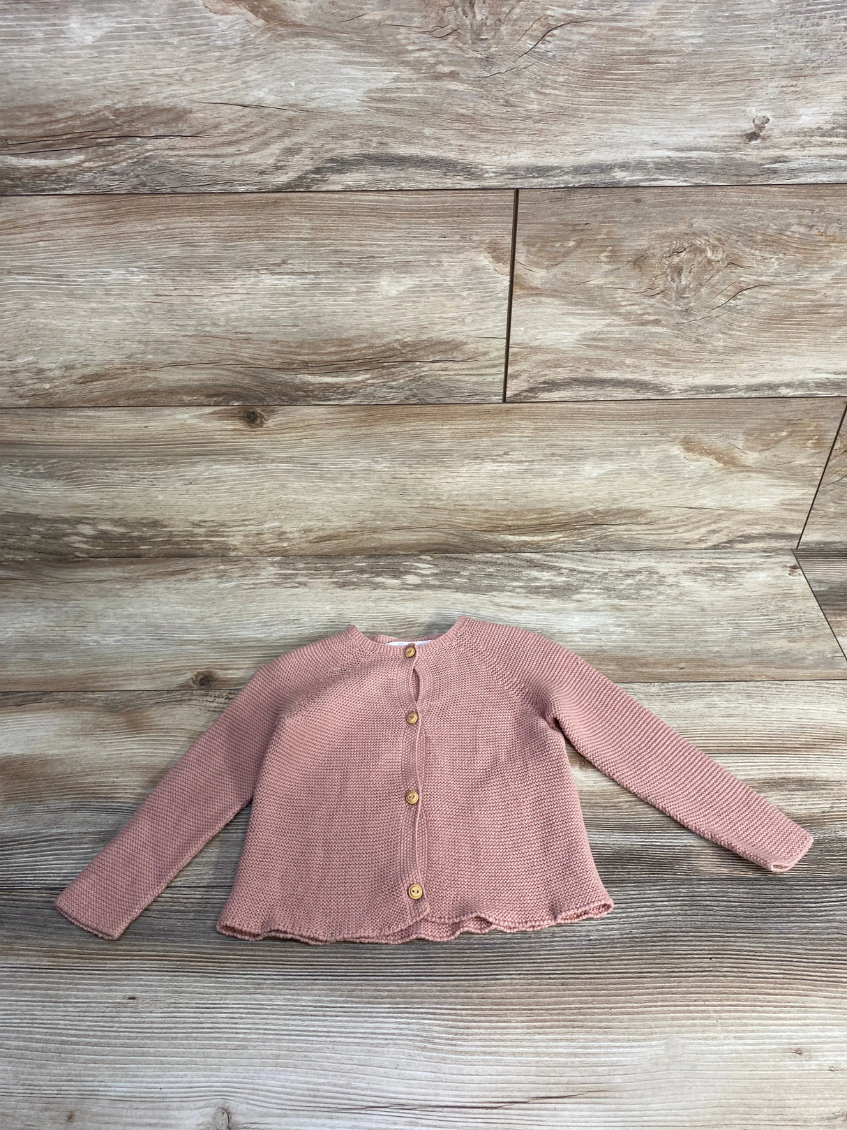 Zara Button-Up Knit Sweater Blush sz 9-12m