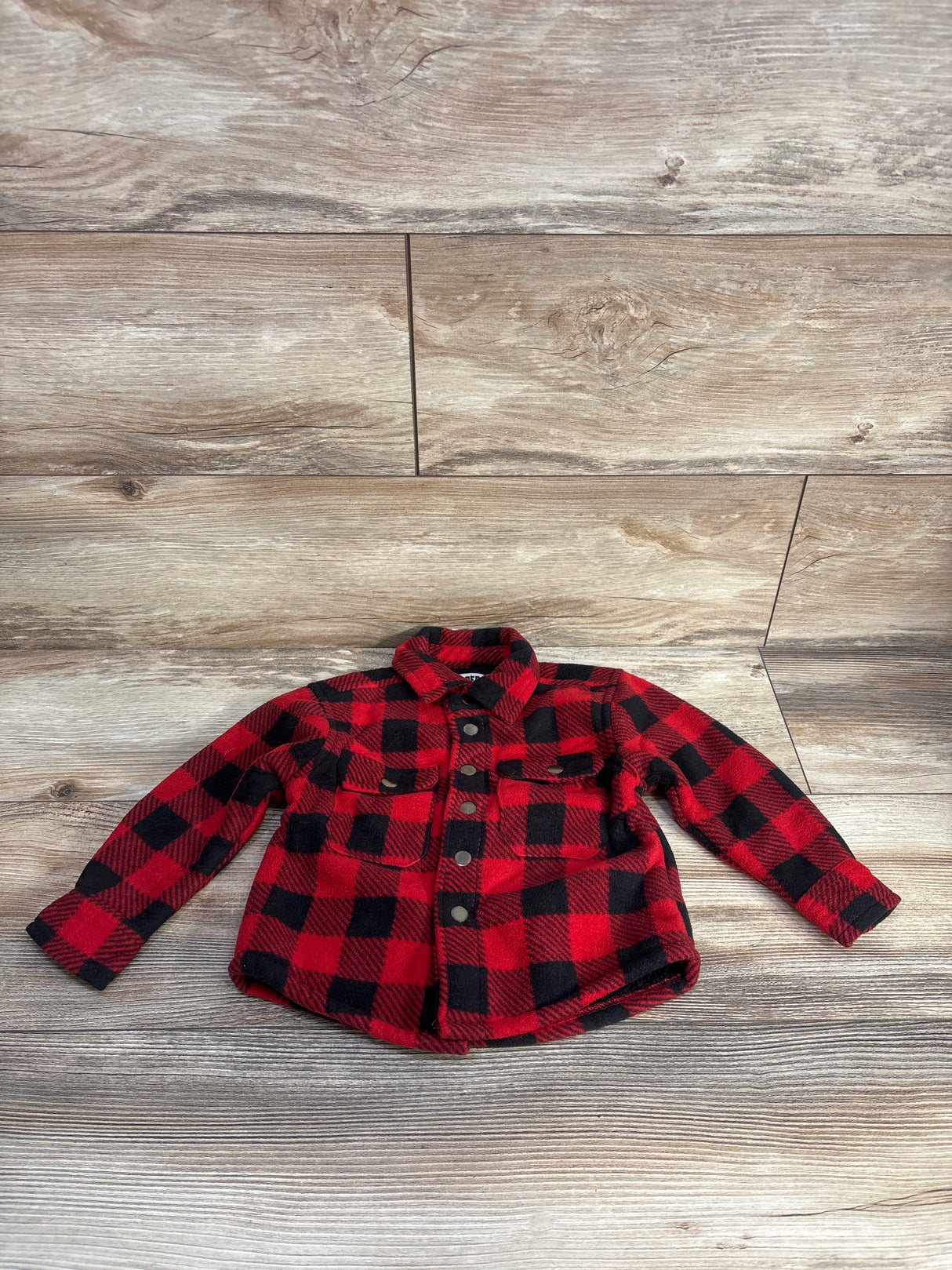Copper Denim Plaid Shirt Jacket Red sz 2T