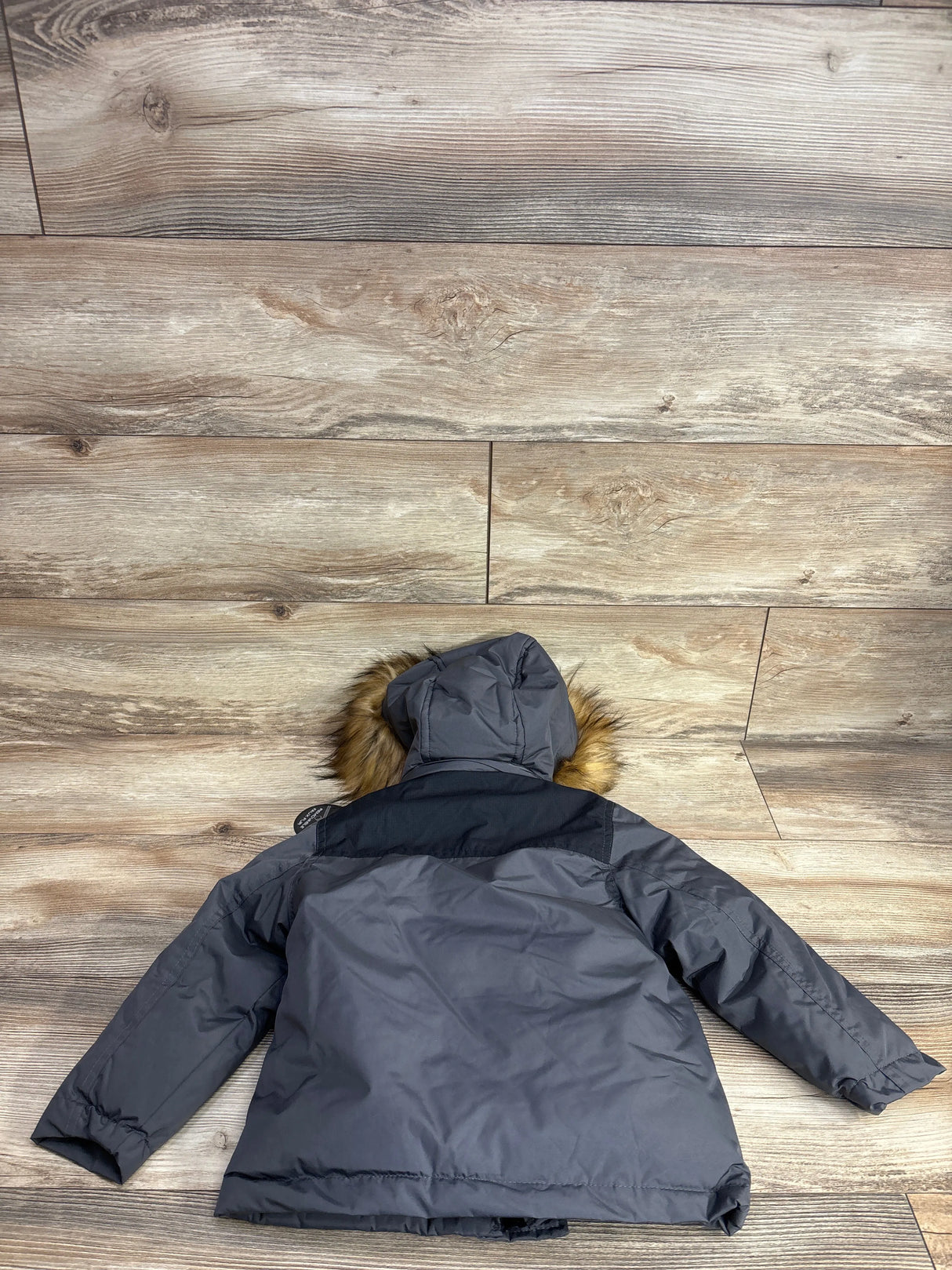 NEW Ben Sherman Hooded Parka with Faux-Fur Trim Grey sz 3T