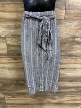 A Pea In The Pod Maternity Striped Skirt Grey sz XS