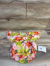 NEW Burts Bees Floral Bubble Romper Pink sz 12m