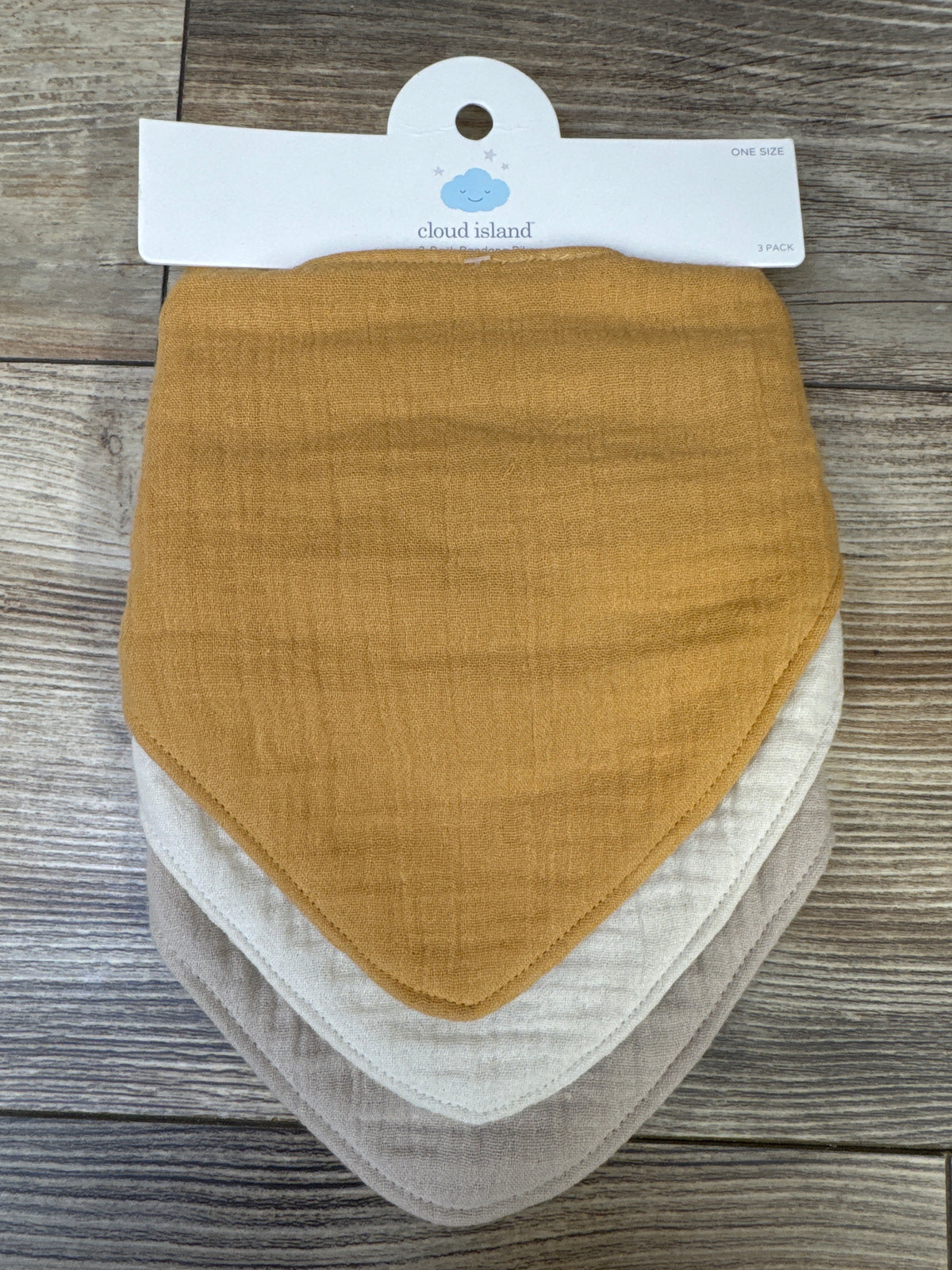 NEW Cloud Island 3pk Muslin Bandana Bibs One Size