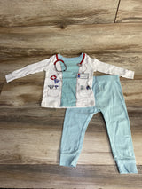 Old Navy 2pc Doctor Pajama Set White sz 18-24m